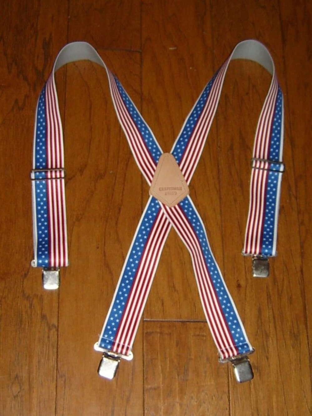 VTG Craftsman American Flag Suspenders Made in USA Patriotic